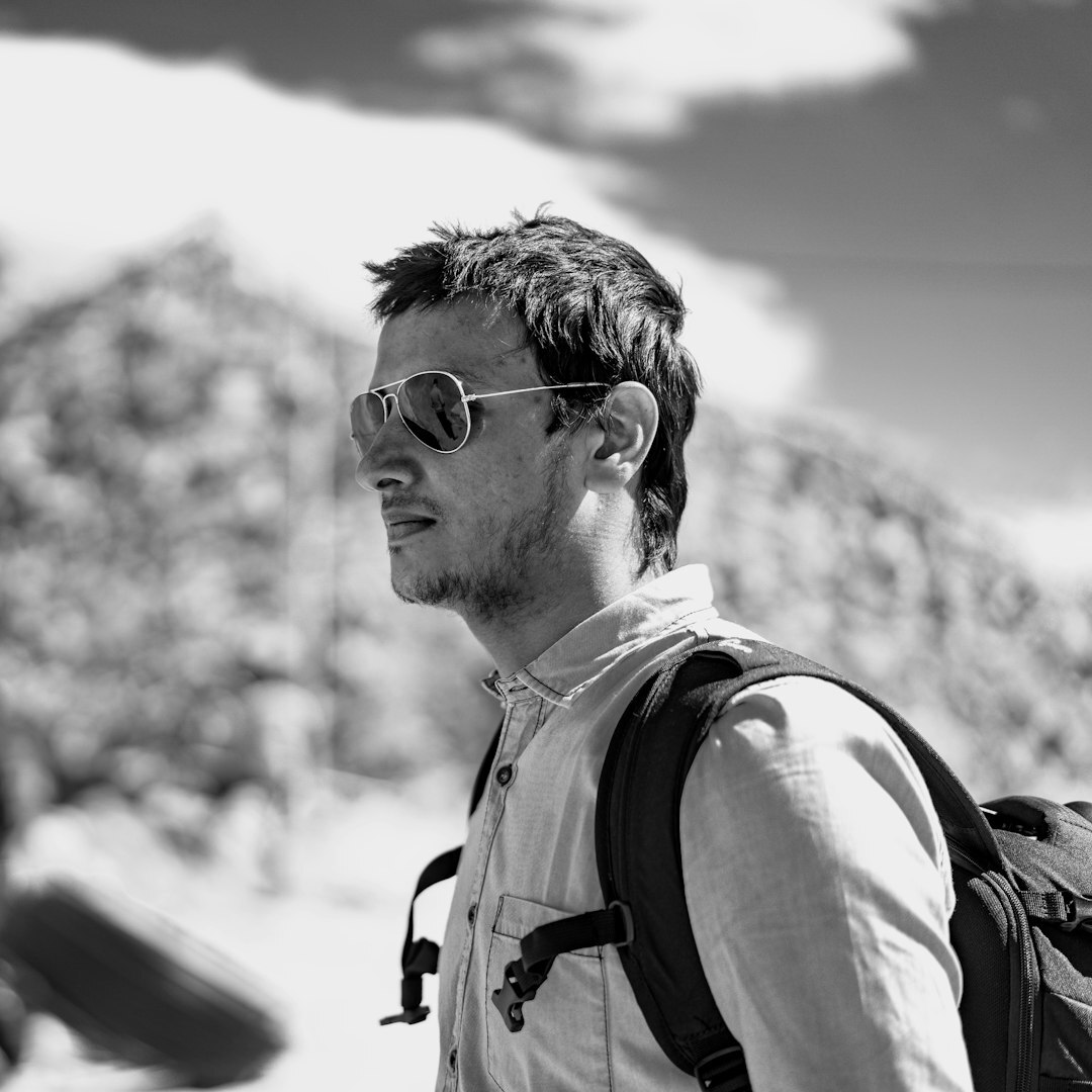 Professional Norwegian man journalist with glasses